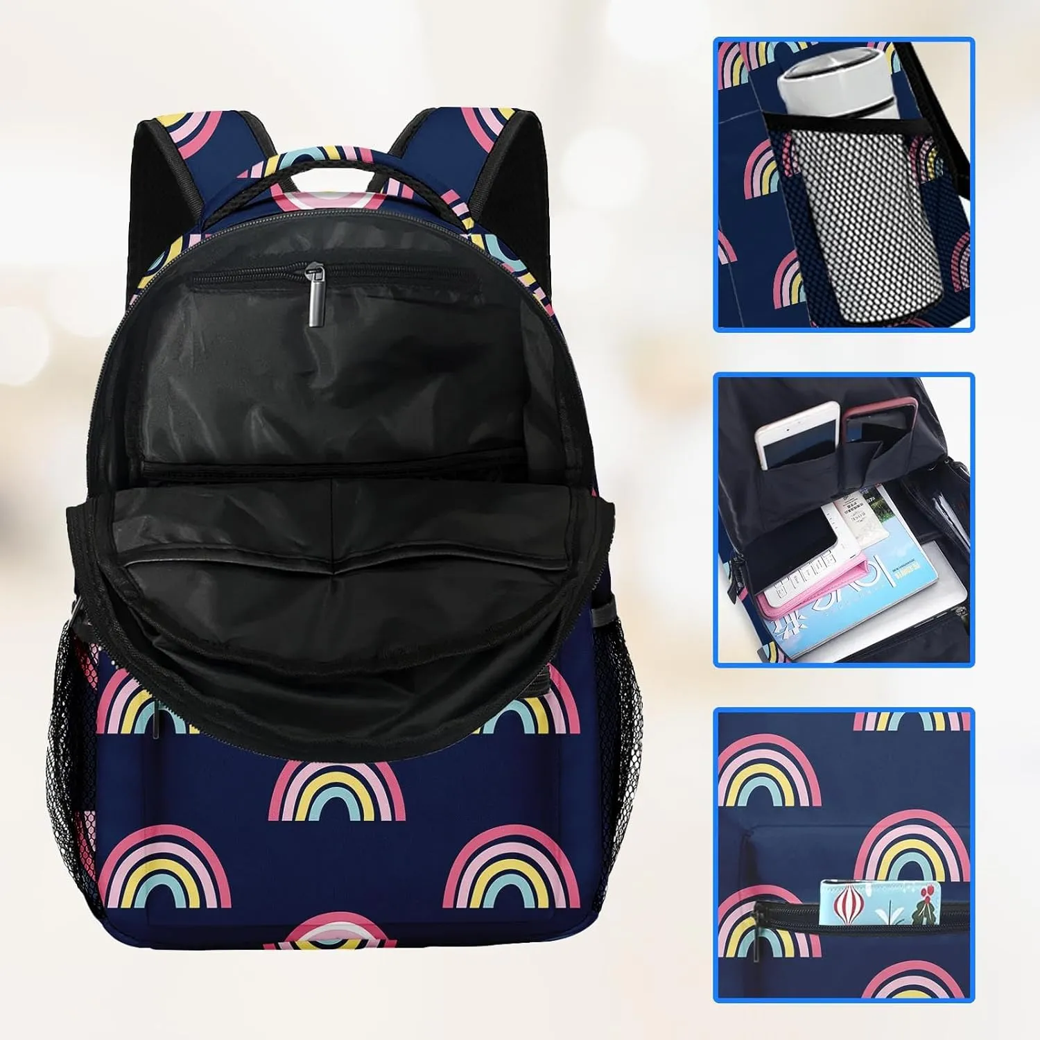 Kids Backpack Rainbow Unicorn Backpack for Girls Boys 4-6, Lightweight and Water Resistant kindergarten Bag Toddler Bookbag with Chest Strap