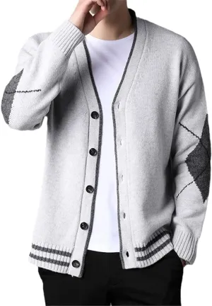 Knit Fashion Cardigan Men Sweater Korean Casual Long Loose Fit Coats Japanese Jacket Men Clothes
