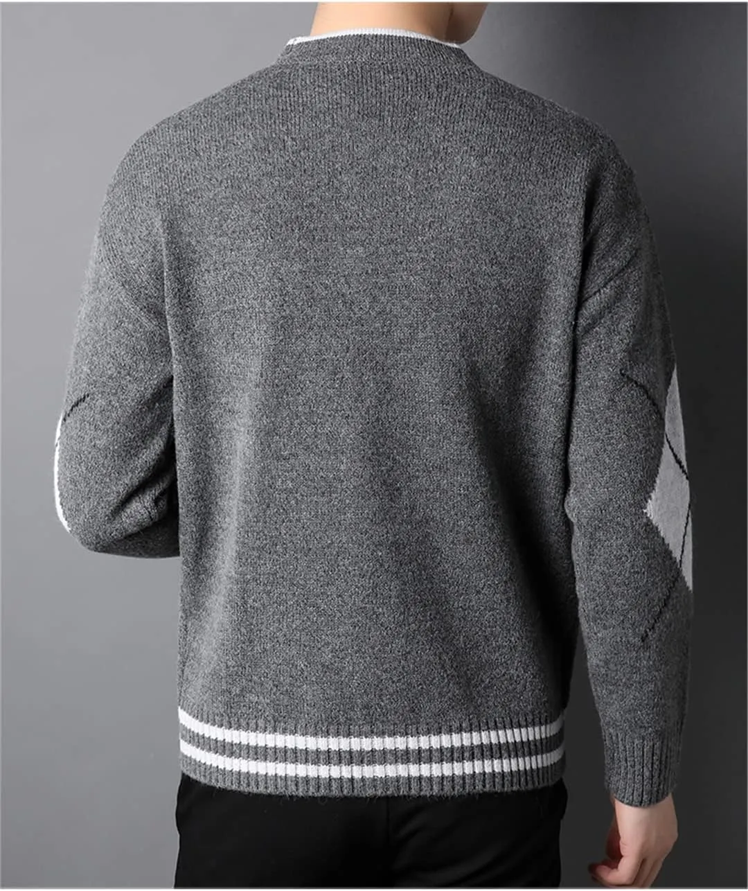 Knit Fashion Cardigan Men Sweater Korean Casual Long Loose Fit Coats Japanese Jacket Men Clothes