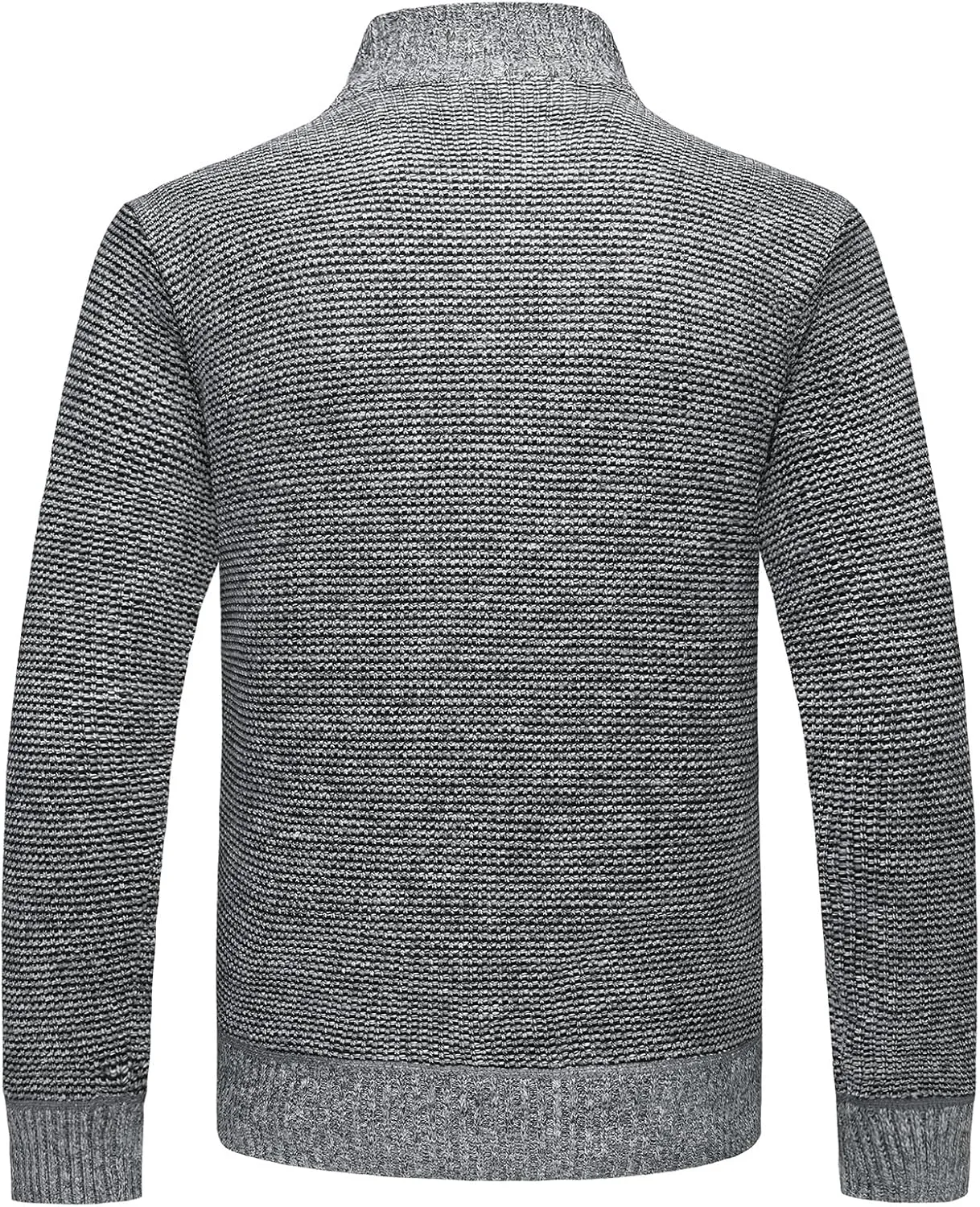 Lamgool Men's Full Zip Sweater Long Sleeve Casual Slim Fit Cardigan Sweaters