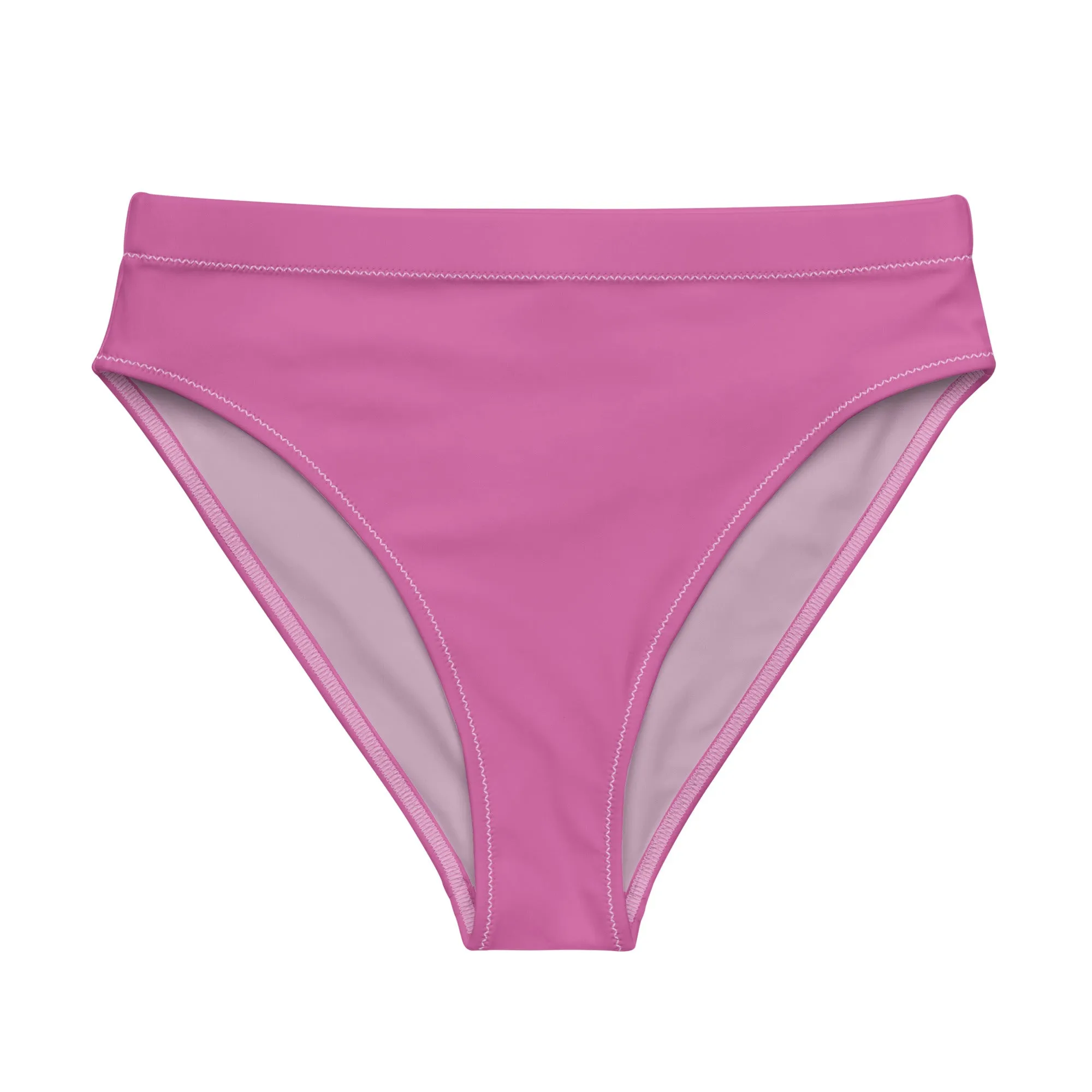 Lesbian Solid High-Waisted Athletic Bikini Bottom