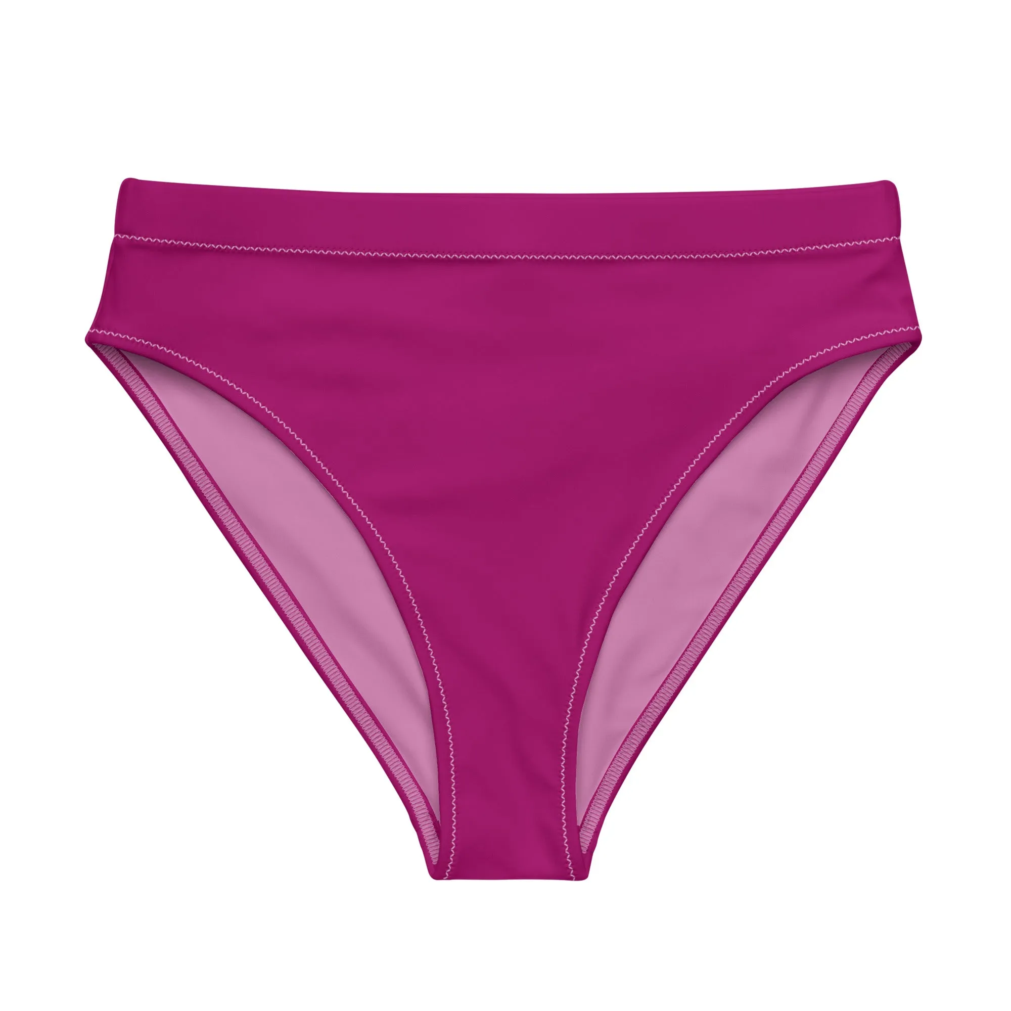 Lesbian Solid High-Waisted Athletic Bikini Bottom