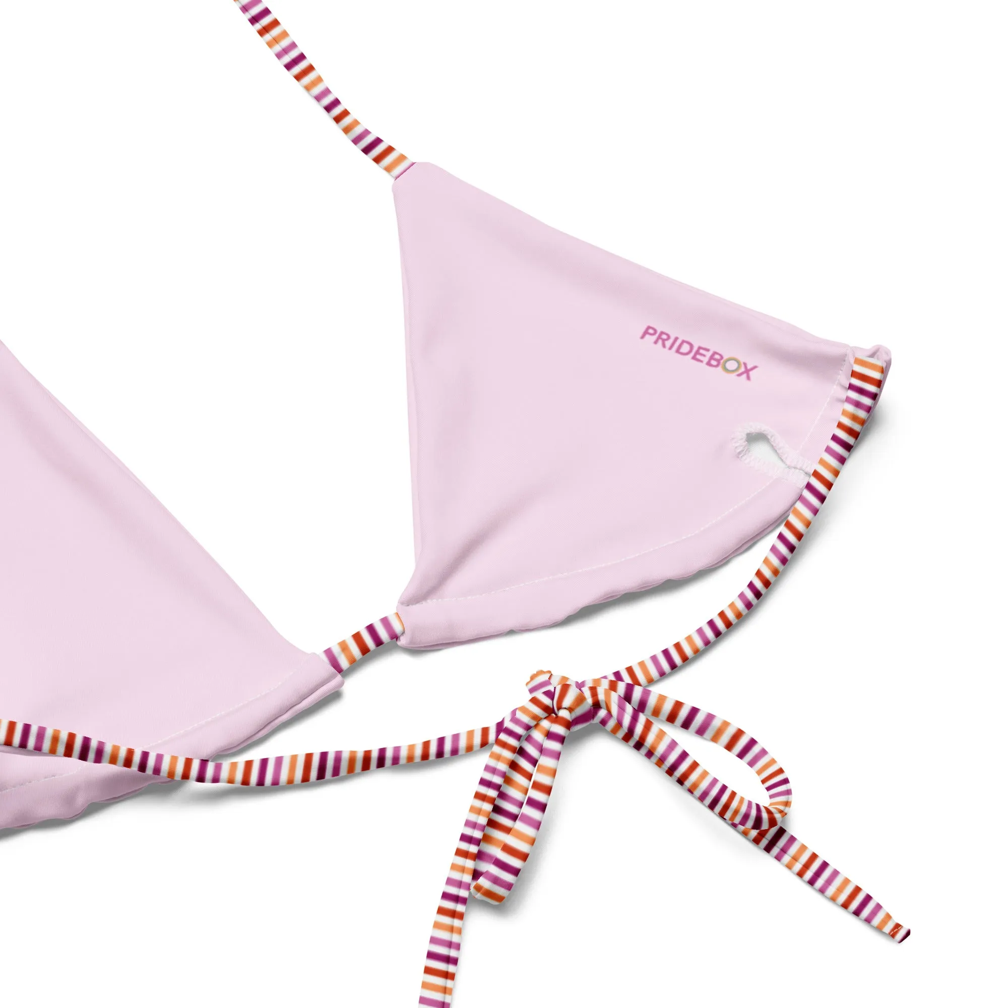 Lesbian Striped String Bikini Top