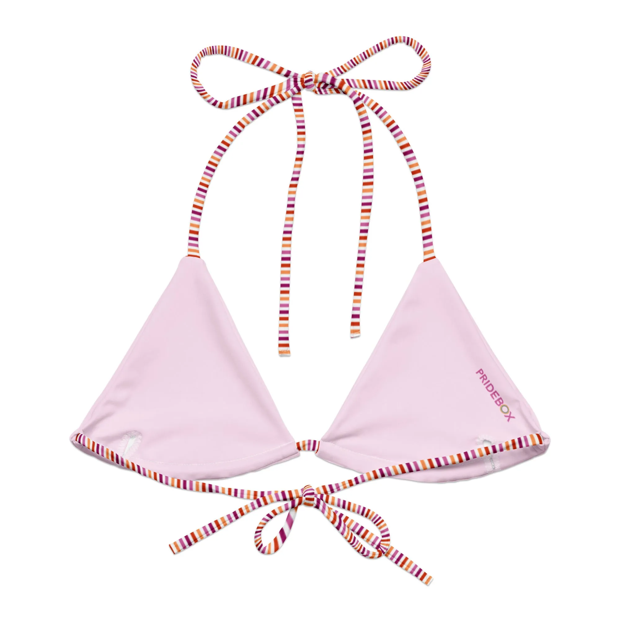 Lesbian Striped String Bikini Top