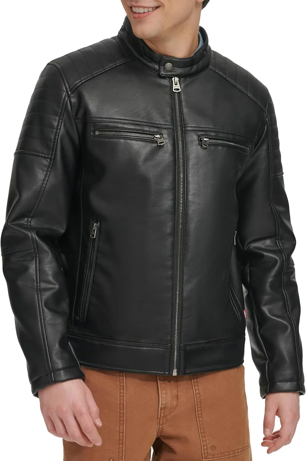 Levi's Men's Faux Leather Racer Jacket
