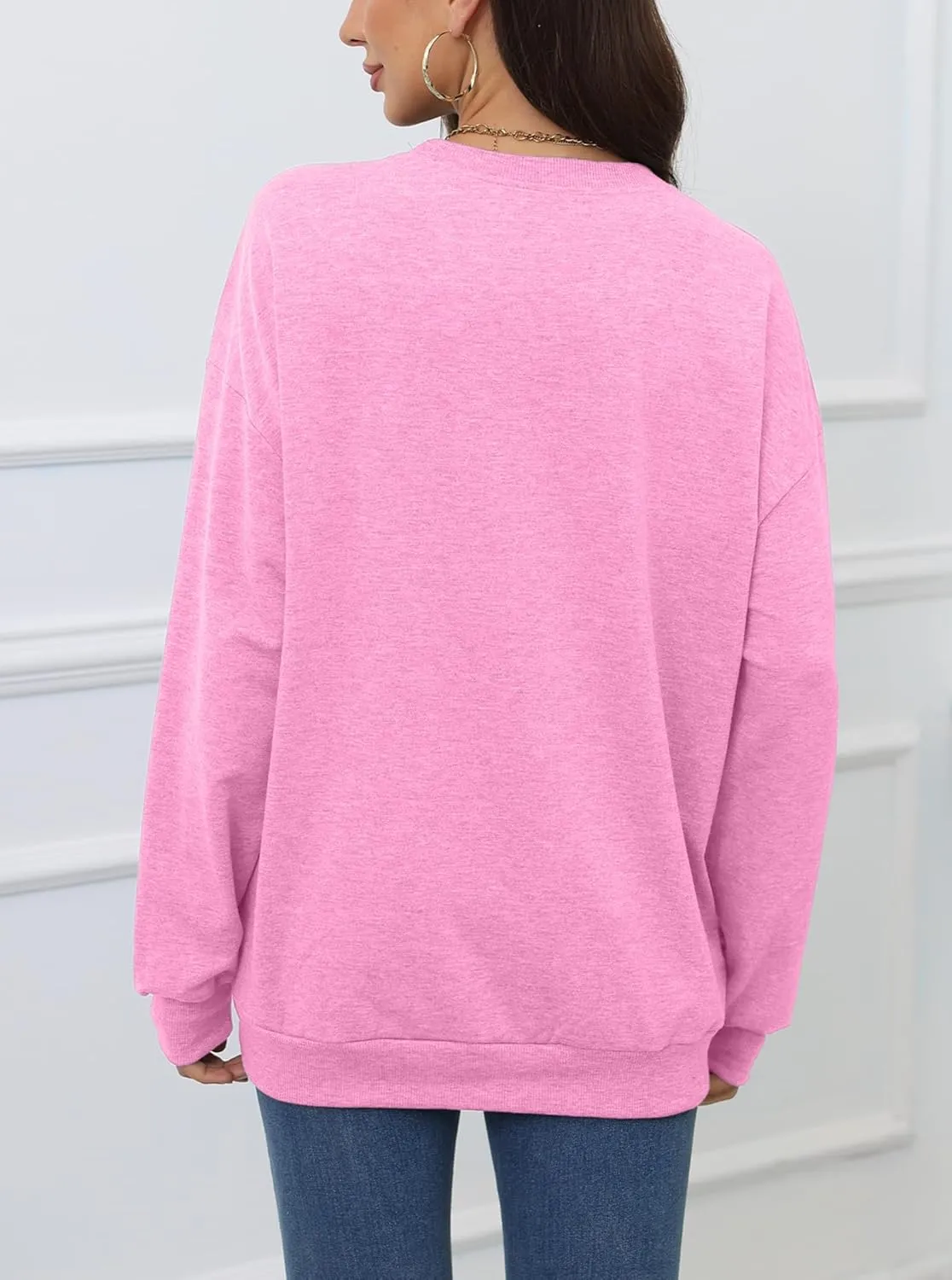 LilyCoco Women's Graphic Sweatshirts Oversized Long Sleeve Sweatshirt Pullover Tops