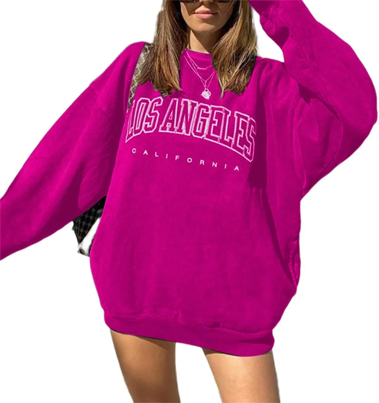 LilyCoco Women's Graphic Sweatshirts Oversized Long Sleeve Sweatshirt Pullover Tops