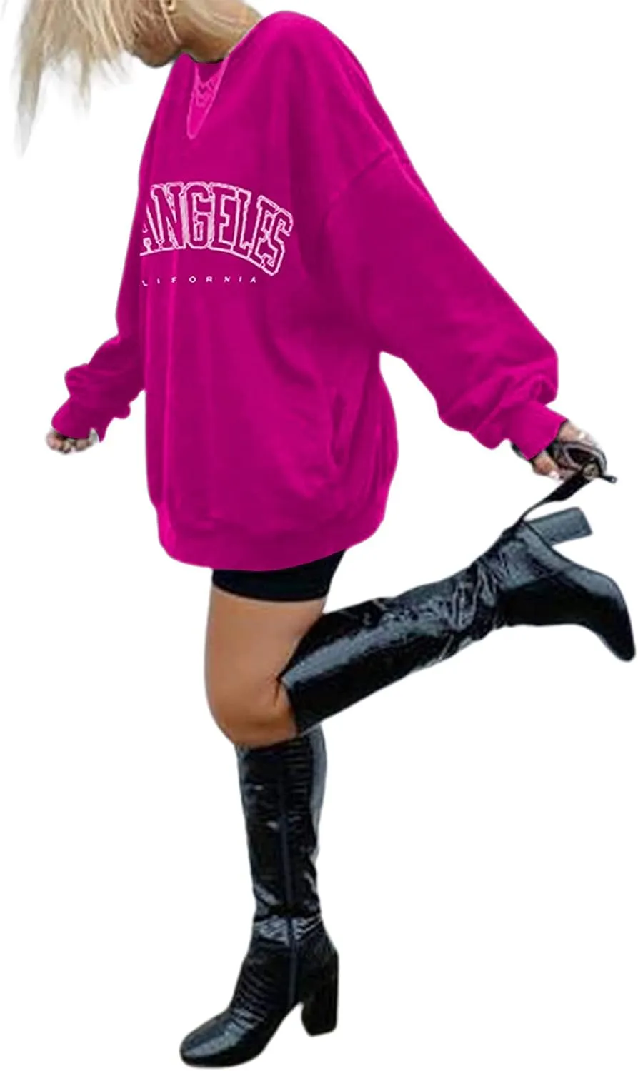 LilyCoco Women's Graphic Sweatshirts Oversized Long Sleeve Sweatshirt Pullover Tops
