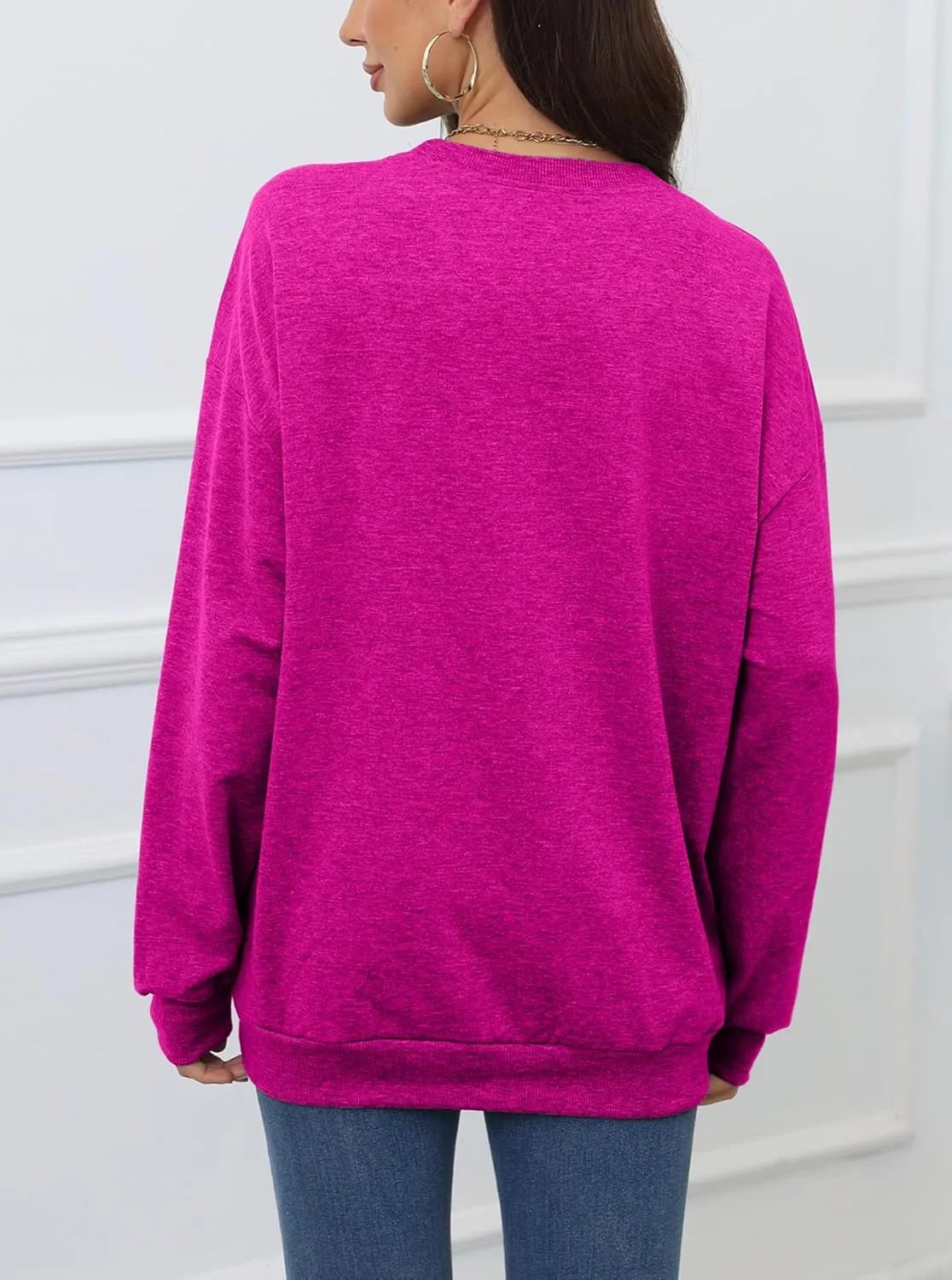 LilyCoco Women's Graphic Sweatshirts Oversized Long Sleeve Sweatshirt Pullover Tops