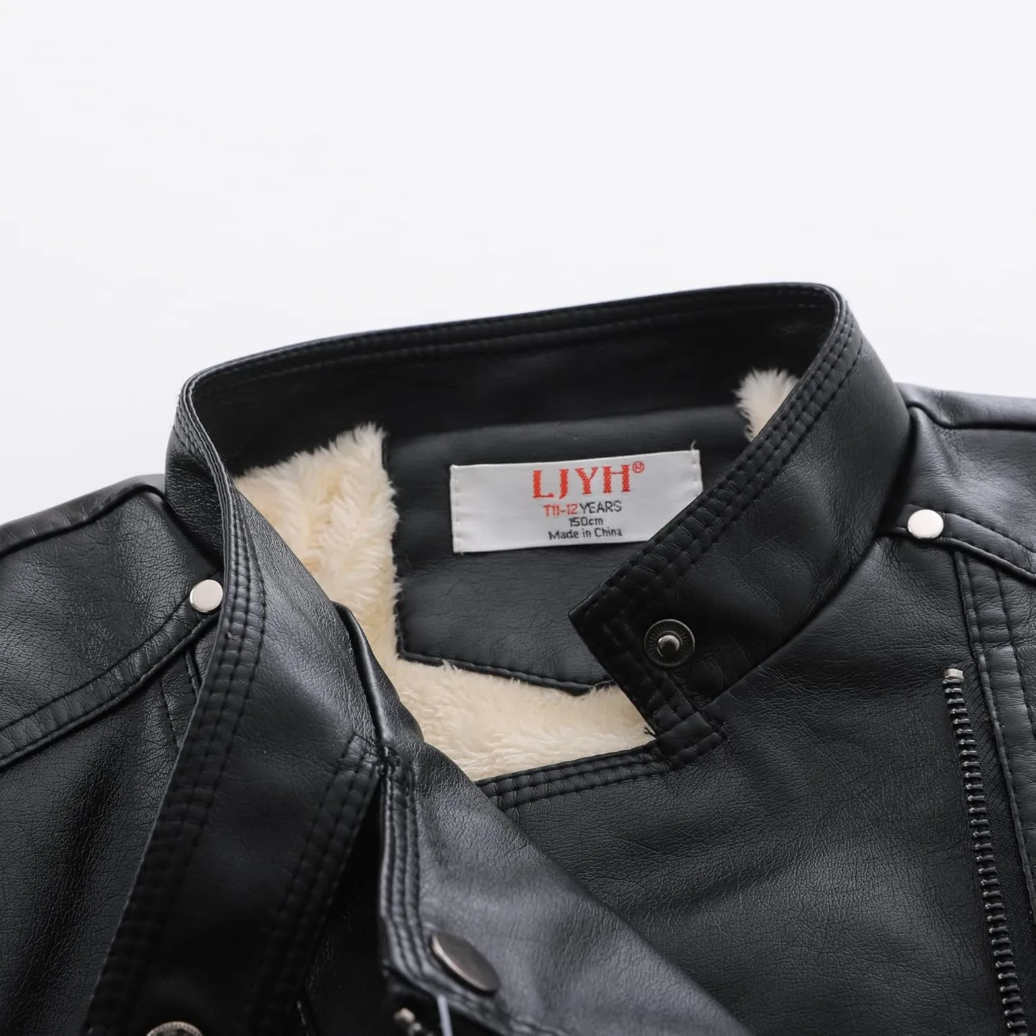 LJYH Boys Spring Faux Leather Moto Jackets Kids Zipper Fall Coats Outerwear