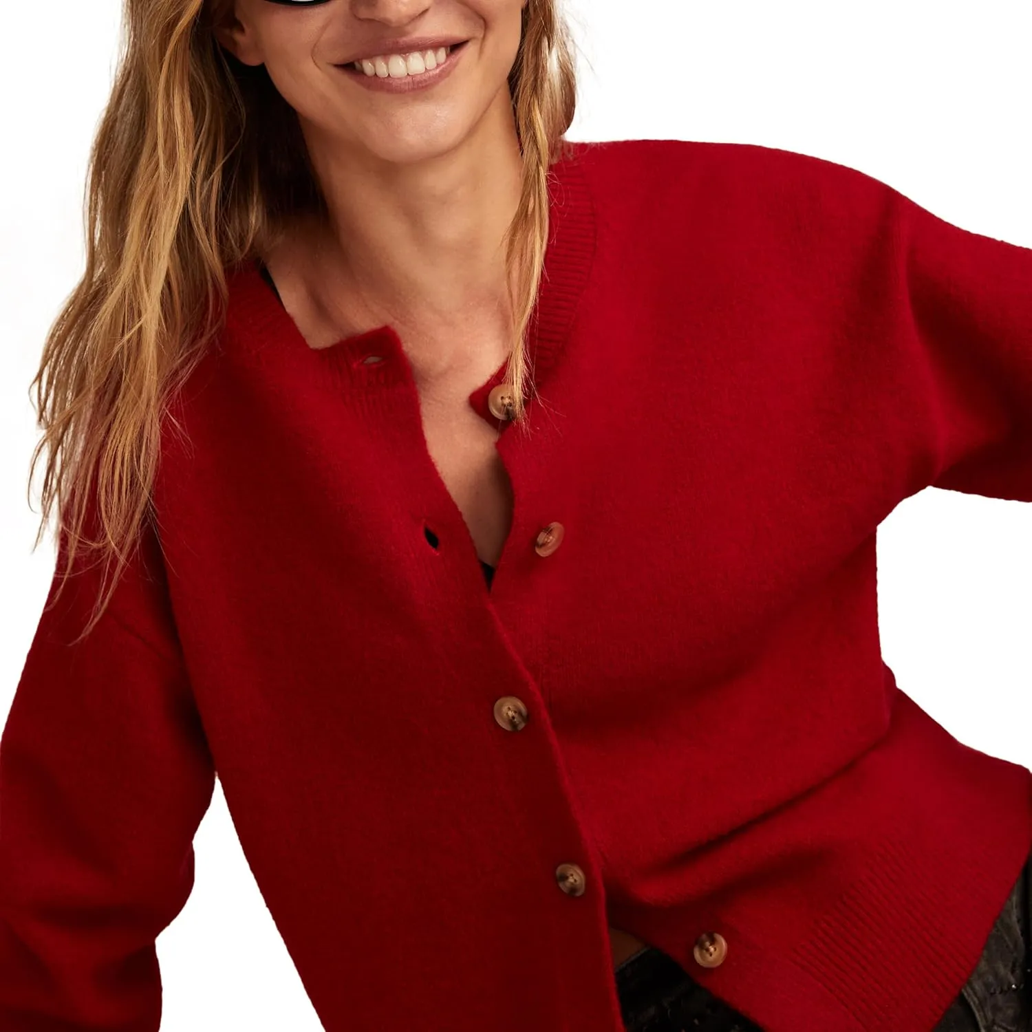 Lucky Brand Women's Cloudsoft Crew Neck Cardigan