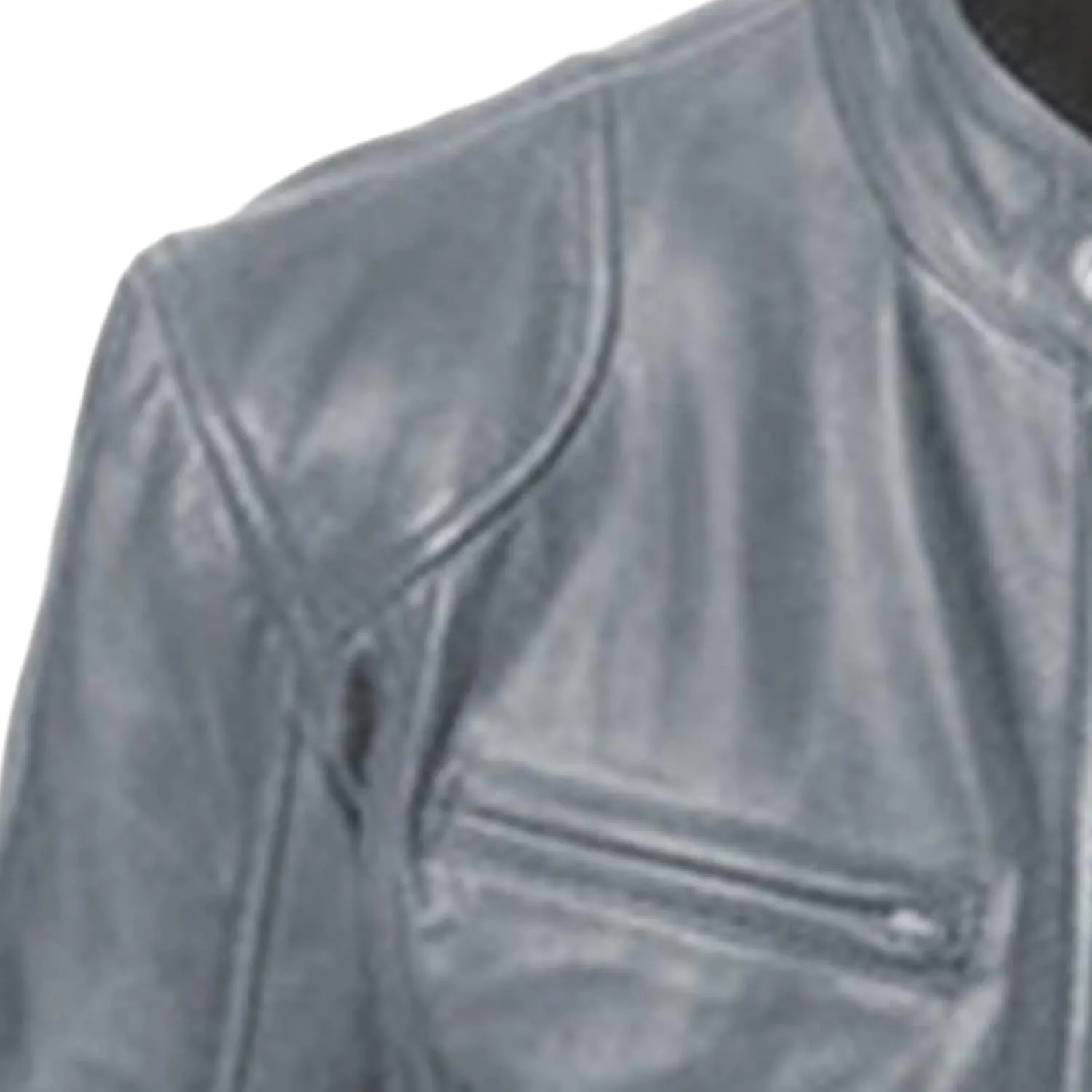 Maiyifu-GJ Men's Faux Leather Biker Jacket Vintage Motorcycle Jacket Outerwear Retro Stand Collar PU Leather Slim Fit Coat