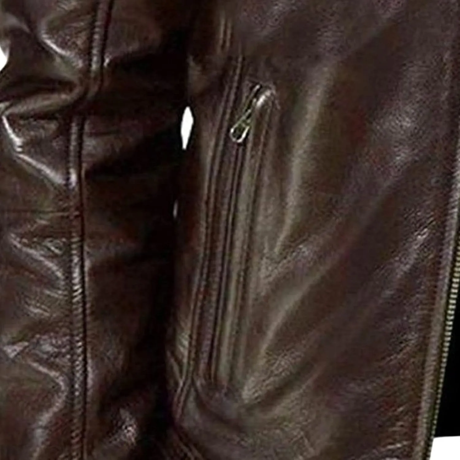 Maiyifu-GJ Men's Faux Leather Biker Jacket Vintage Motorcycle Jacket Outerwear Retro Stand Collar PU Leather Slim Fit Coat