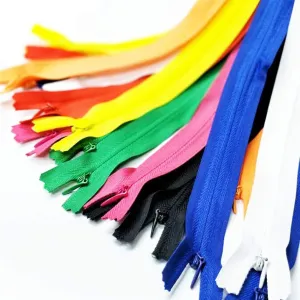 Mdingbao-Zippers 10PCS 50CM Length Colorful Nylon Invisible Zippers Close-End Garment Bags Accessories, Strong and Sturdy (Color : Mix Color)