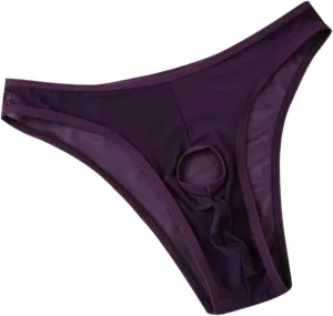 Men Bulge Pouch Underpants Sexy Low waist Briefs Soft Cotton Panties Ice Silk Seamles Underwear Pure One-piece Thong
