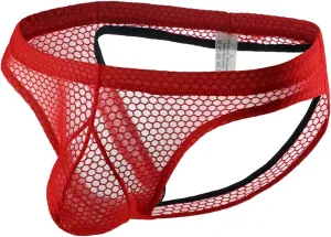 Men Sexy Low waist Briefs Bulge Pouch Underpants Pure One-piece Thong Ice Silk Seamles Underwear Soft Cotton Panties