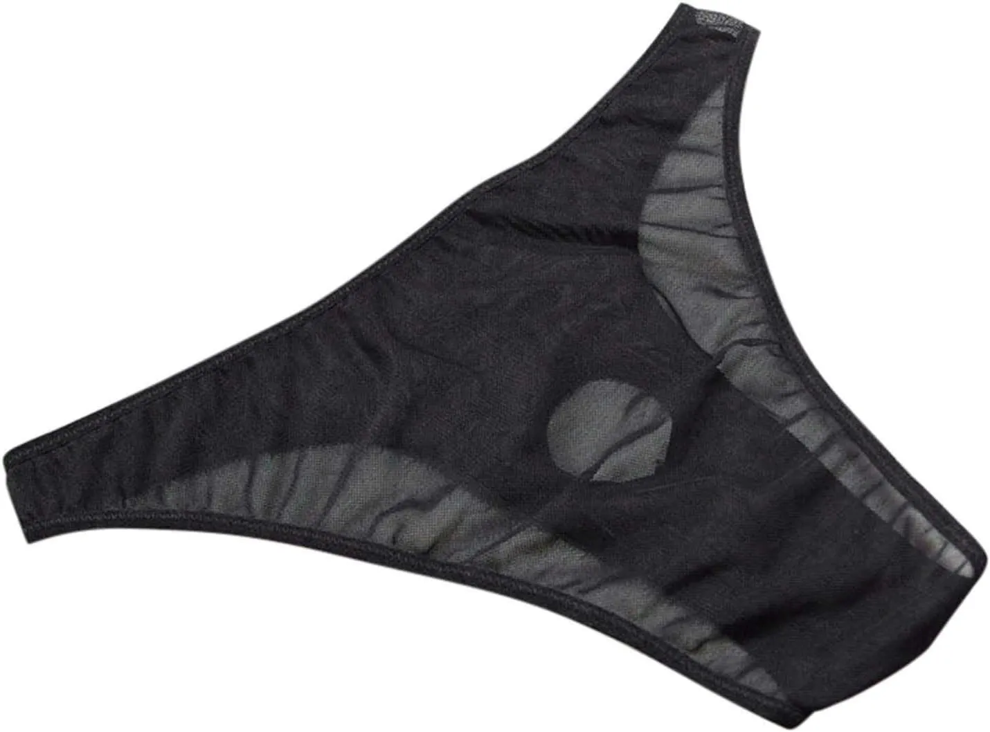 Men Sexy Low waist Briefs Pure One-piece Thong Ice Silk Seamles Underwear Soft Cotton Panties Bulge Pouch Underpants