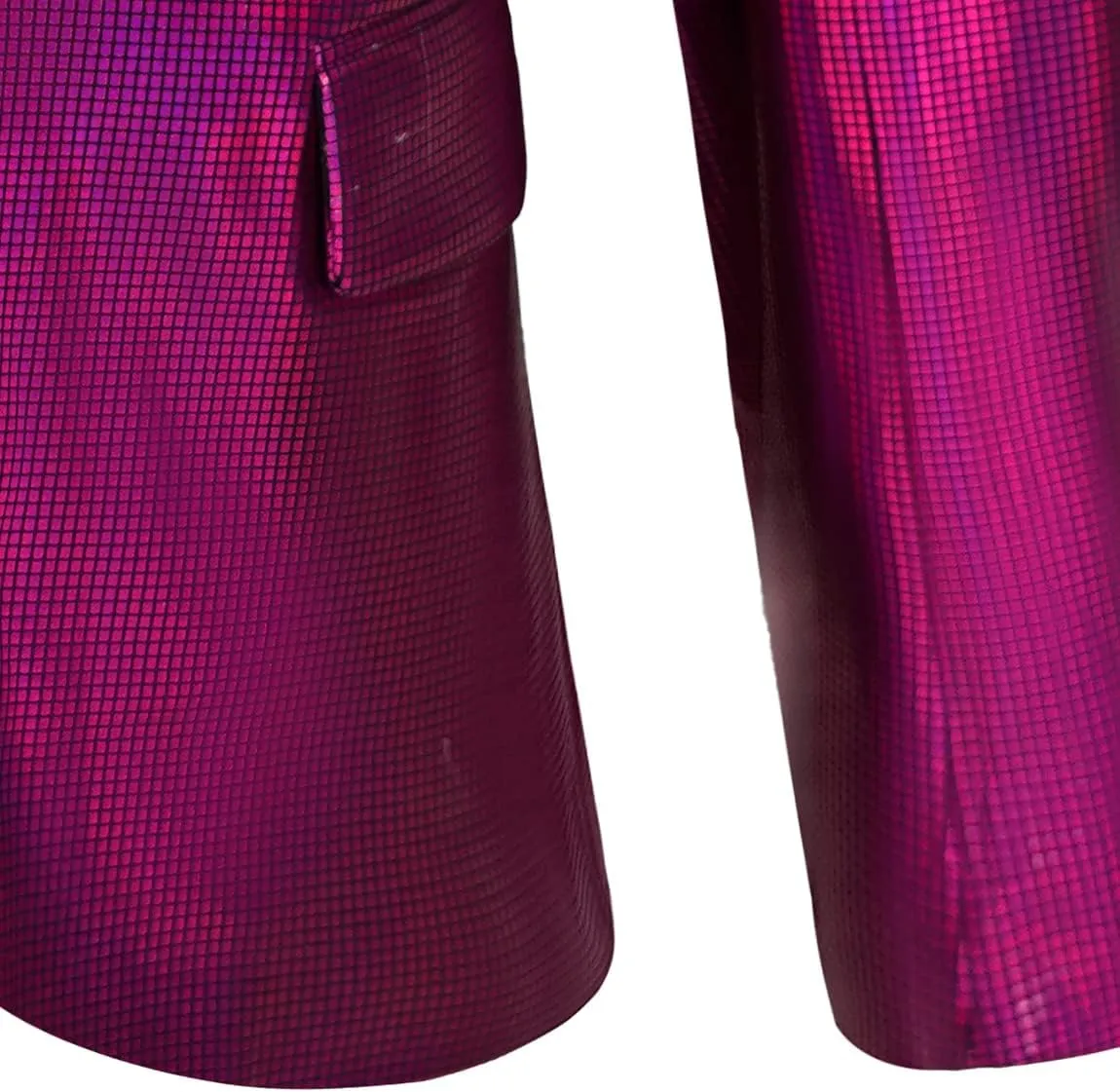 Men's 70s Disco Outfit Sequin Suit Set Metallic Shiny Jacket Slim Fit Pants Party Costume