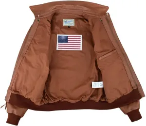 Men's Air Force A-2 Leather Flight Bomber Jacket