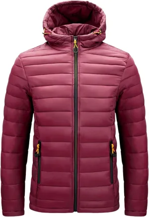 Men's Autumn And Winter Jacket Coats Leisure Plus Size Light Zip Pocket Cotton-padded Warm Soft Hooded Jacket Men Coats