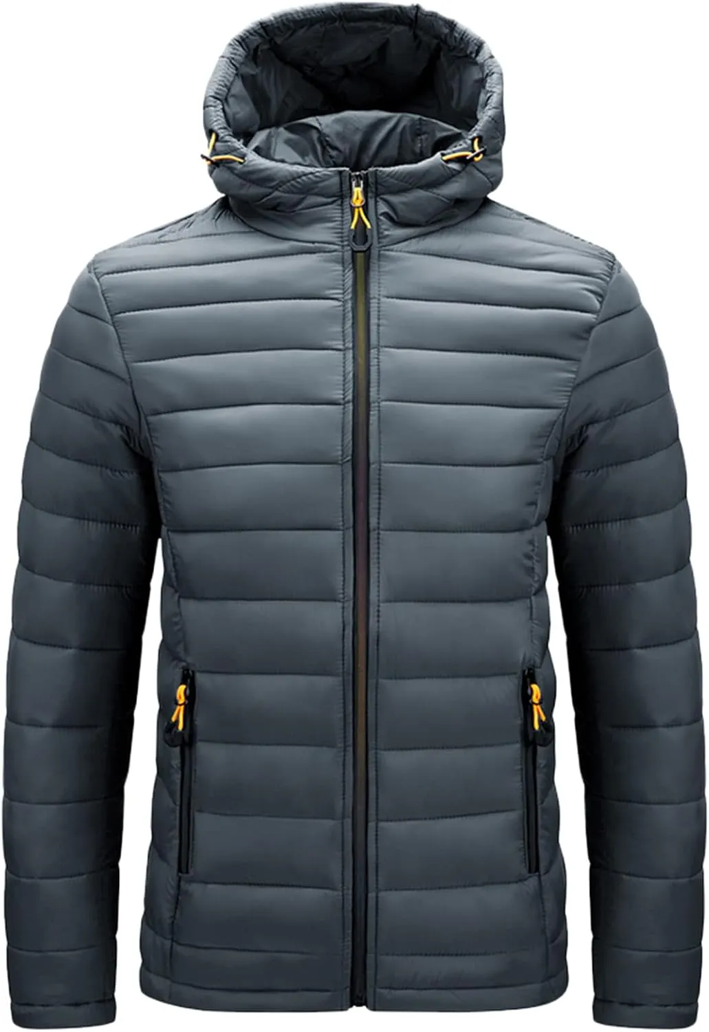 Men's Autumn And Winter Jacket Coats Leisure Plus Size Light Zip Pocket Cotton-padded Warm Soft Hooded Jacket Men Coats