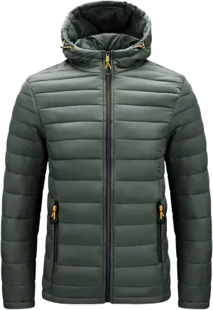 Men's Autumn And Winter Jacket Coats Leisure Plus Size Light Zip Pocket Cotton-padded Warm Soft Hooded Jacket Men Coats