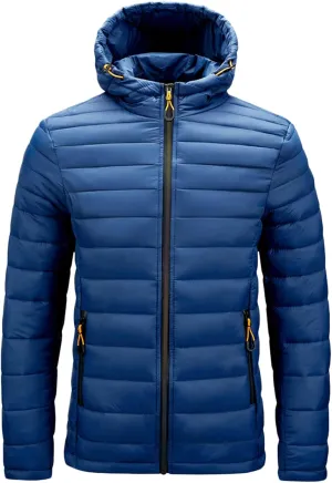 Men's Autumn And Winter Jacket Coats Leisure Plus Size Light Zip Pocket Cotton-padded Warm Soft Hooded Jacket Men Coats