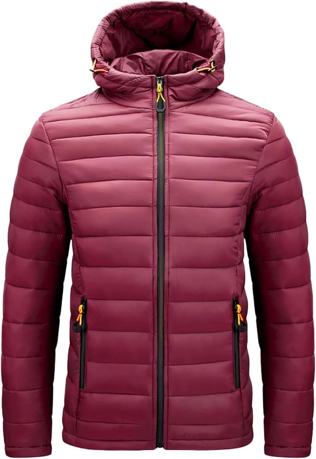 Men's Autumn And Winter Jacket Coats Leisure Plus Size Light Zip Pocket Cotton-padded Warm Soft Hooded Jacket Men Coats