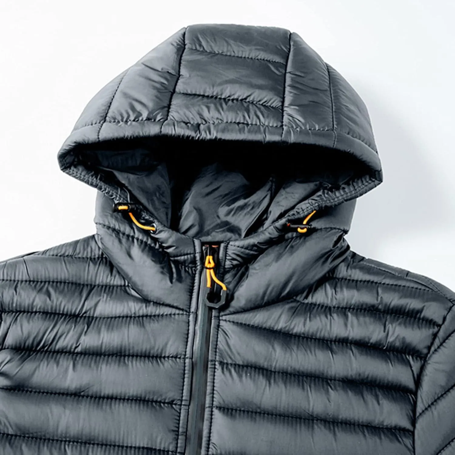 Men's Autumn And Winter Jacket Coats Leisure Plus Size Light Zip Pocket Cotton-padded Warm Soft Hooded Jacket Men Coats
