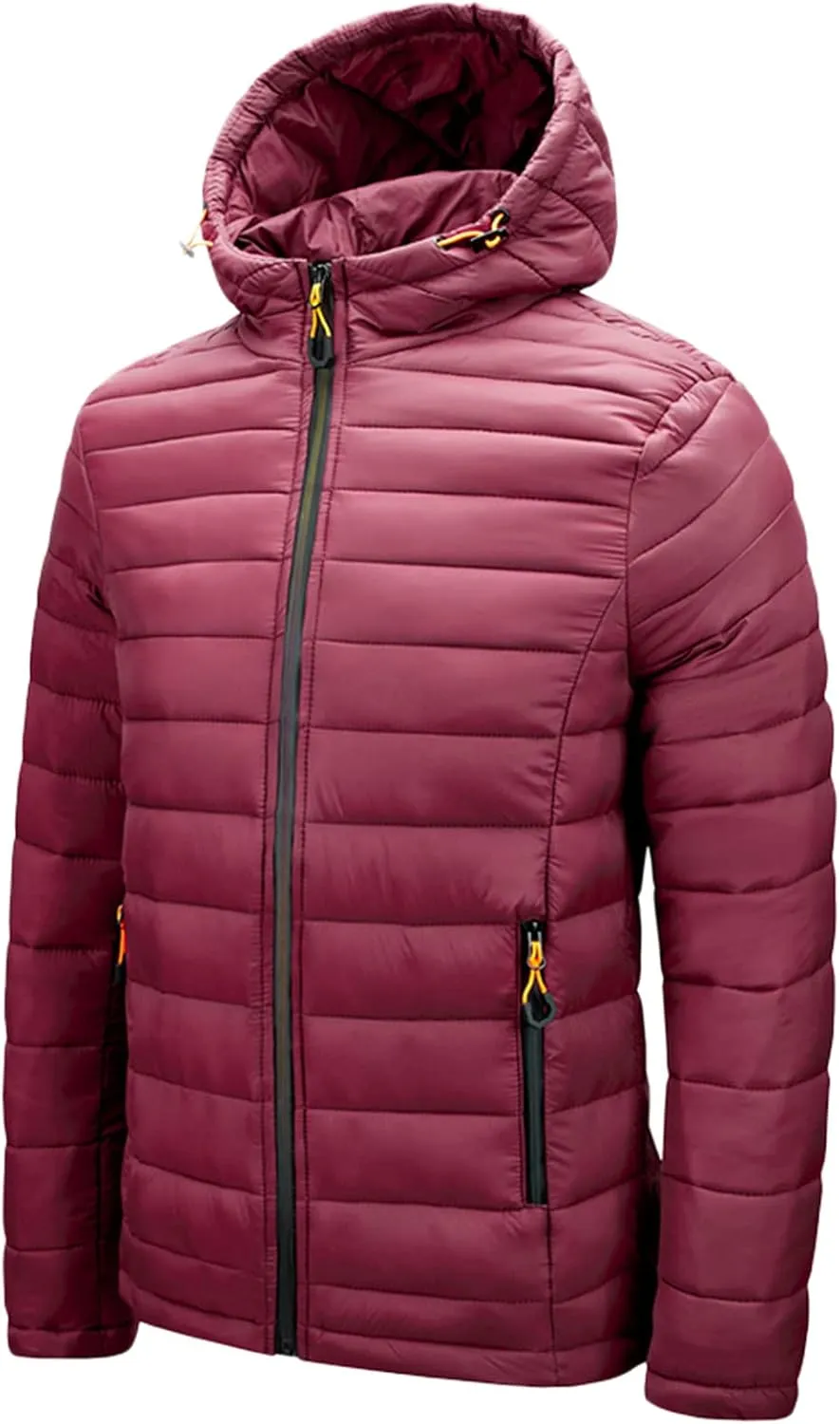 Men's Autumn And Winter Jacket Coats Leisure Plus Size Light Zip Pocket Cotton-padded Warm Soft Hooded Jacket Men Coats