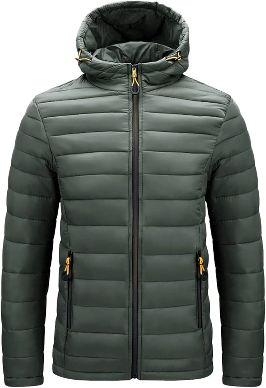 Men's Autumn And Winter Jacket Coats Leisure Plus Size Light Zip Pocket Cotton-padded Warm Soft Hooded Jacket Men Coats
