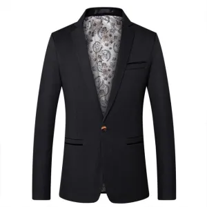 Men's British Style Casual Slim Fit Suit Jacket
