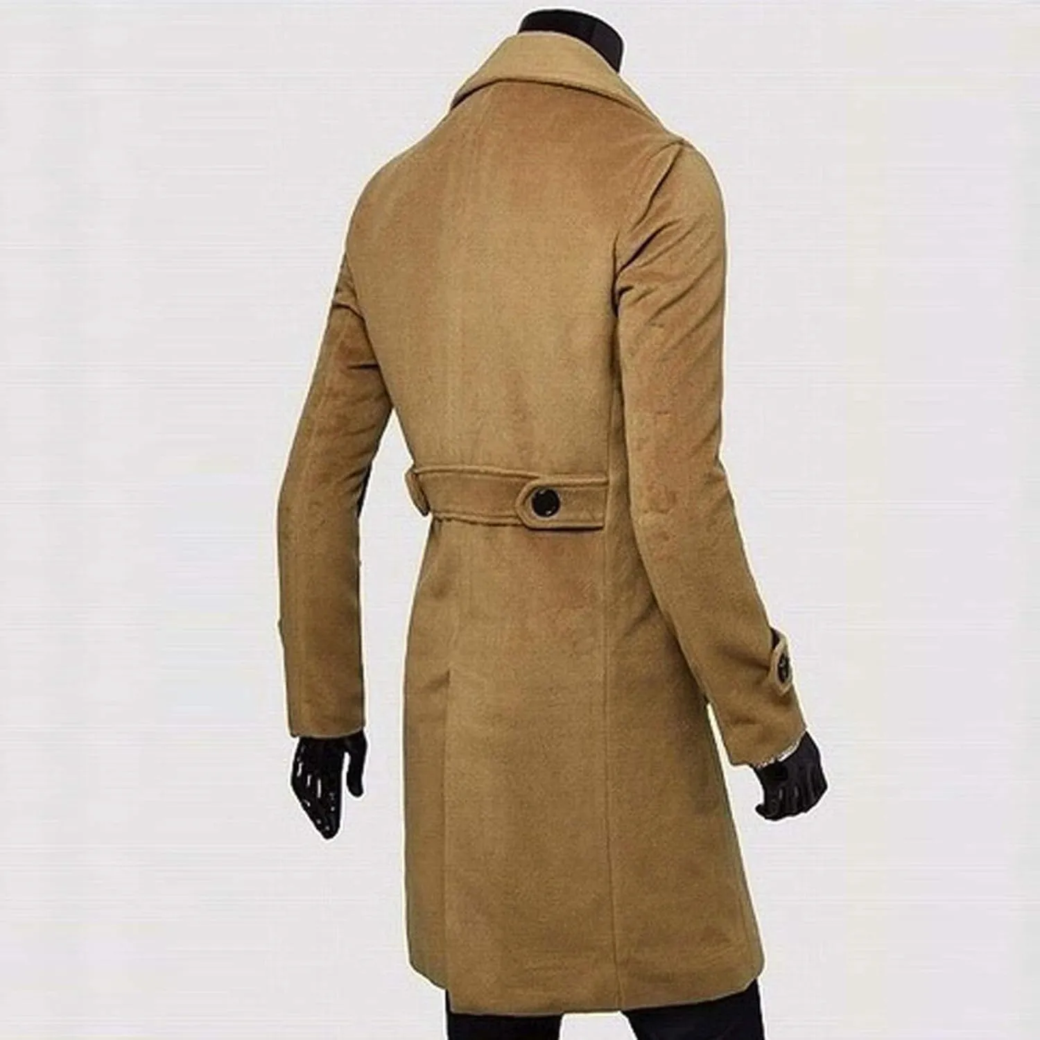 Mens Coat Winter Men Slim Stylish Trench Coat Double Breasted Long Jacket Coat Fashion Jackets