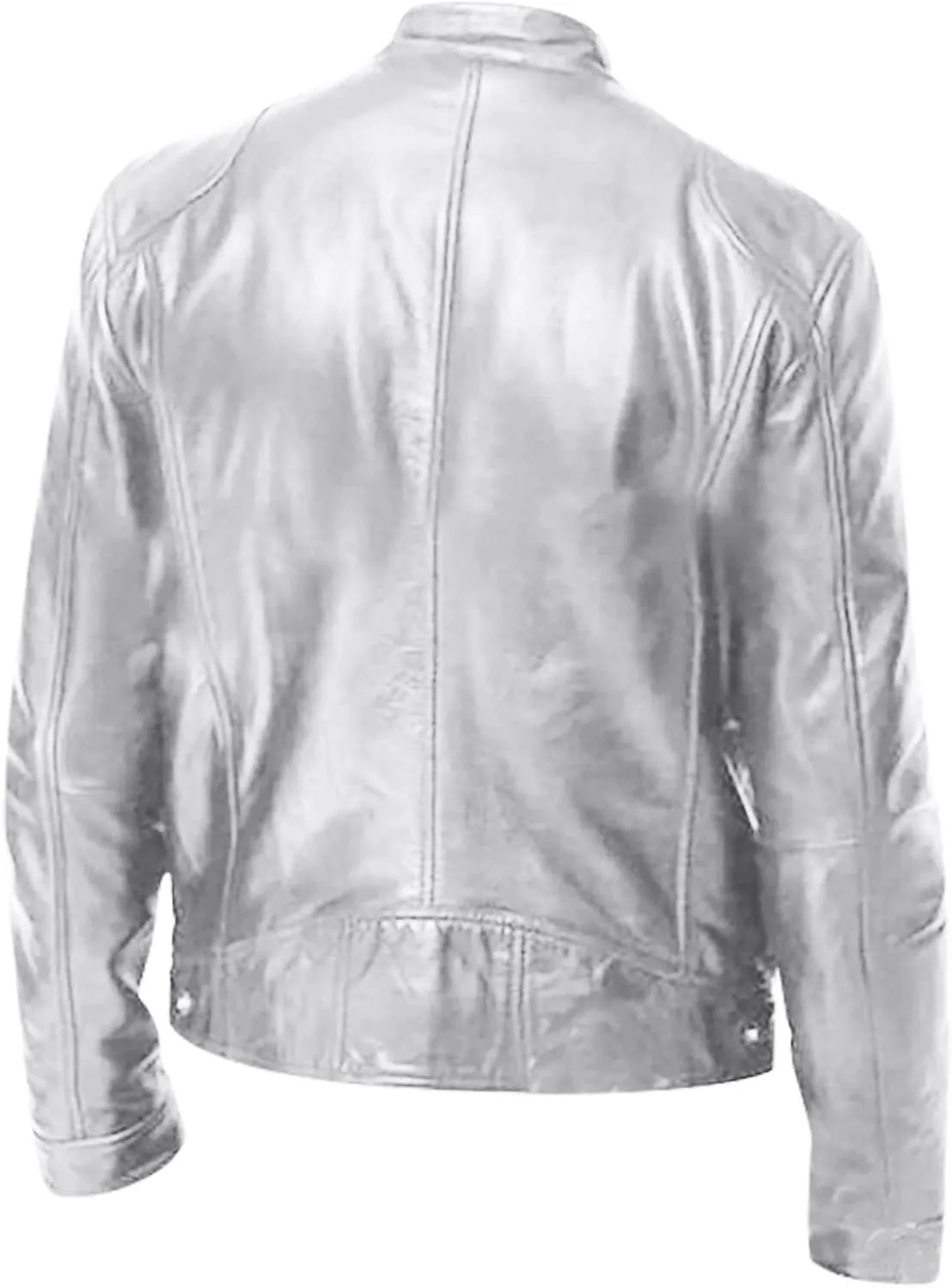 Mens Coats Fashion Autumn and Winter Men's Casual Solid Color Long-Sleeved Slim Leather Jackets for Men