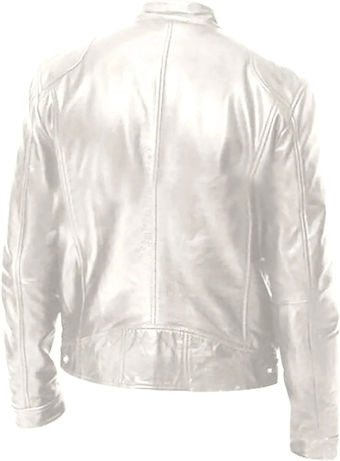 Mens Coats Fashion Autumn and Winter Men's Casual Solid Color Long-Sleeved Slim Leather Jackets for Men
