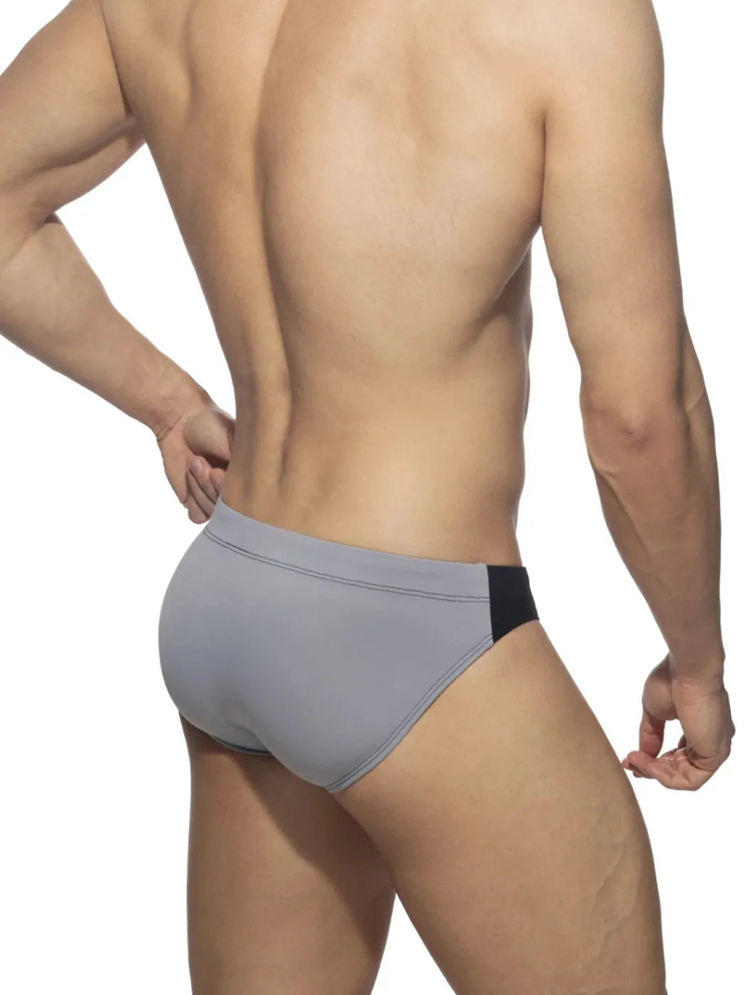 Men's Color Block Swim Briefs with Removable Pad