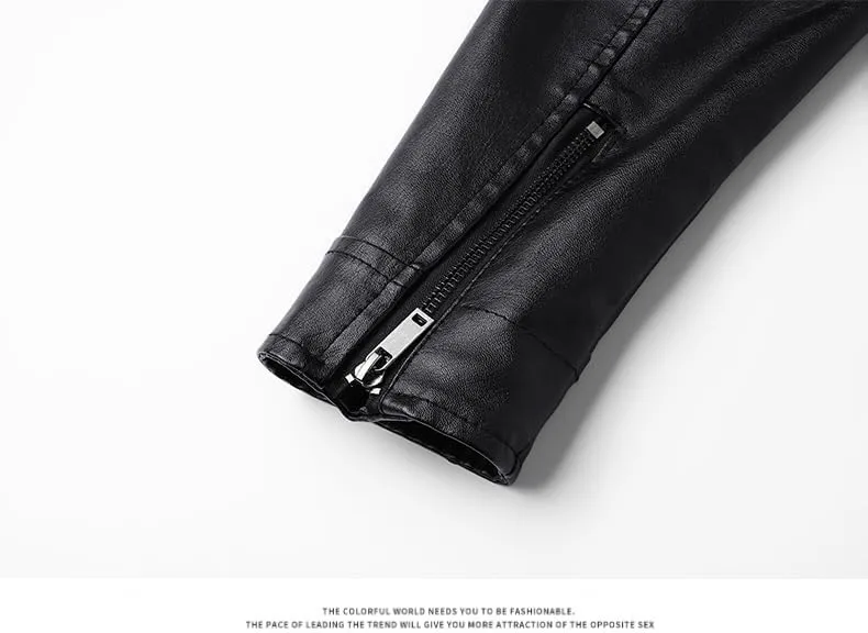 Men's Faux Leather Jacket for Fall/Winter,Men PU Jacket, outwear coat
