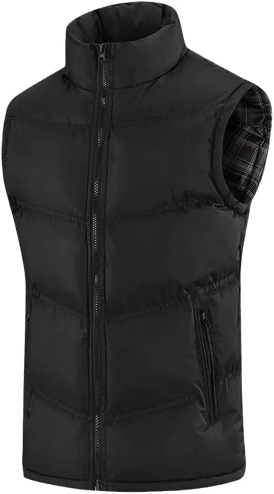 Men's Jacket Sleeveless Vest Winter Cotton Padded Thicken Vest Coat Casual Windbreaker Waistcoat