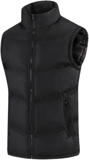Men's Jacket Sleeveless Vest Winter Cotton Padded Thicken Vest Coat Casual Windbreaker Waistcoat