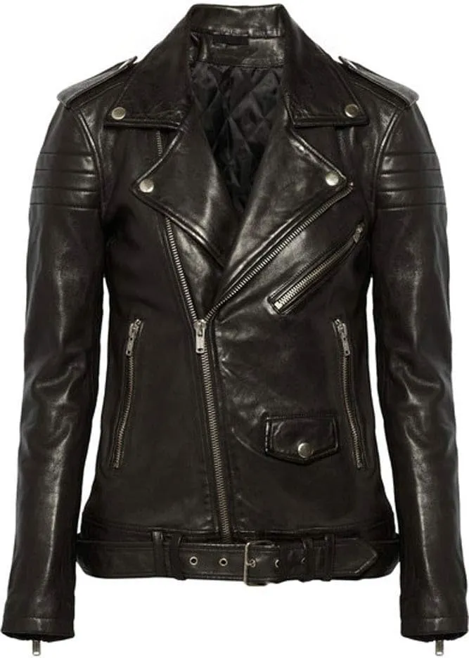 Men's Leather Jacket 8, Black