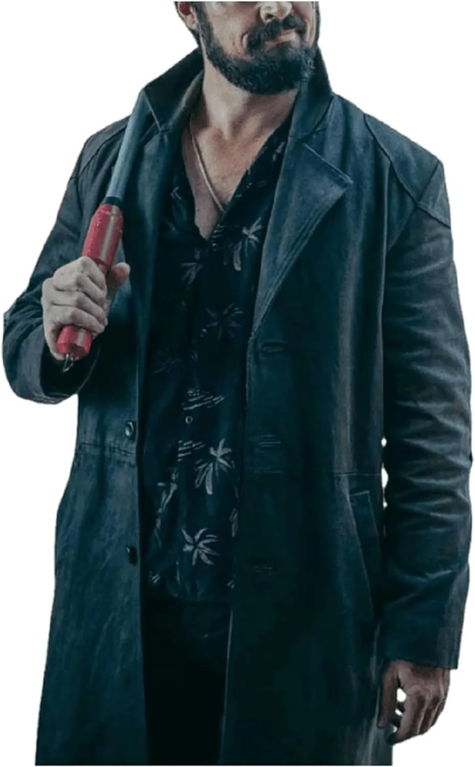Men's Long Coat Geniune Leather Elbow Patch Billy Cotton Butcher Trench Coat Jacket - Billy Jacket Butcher