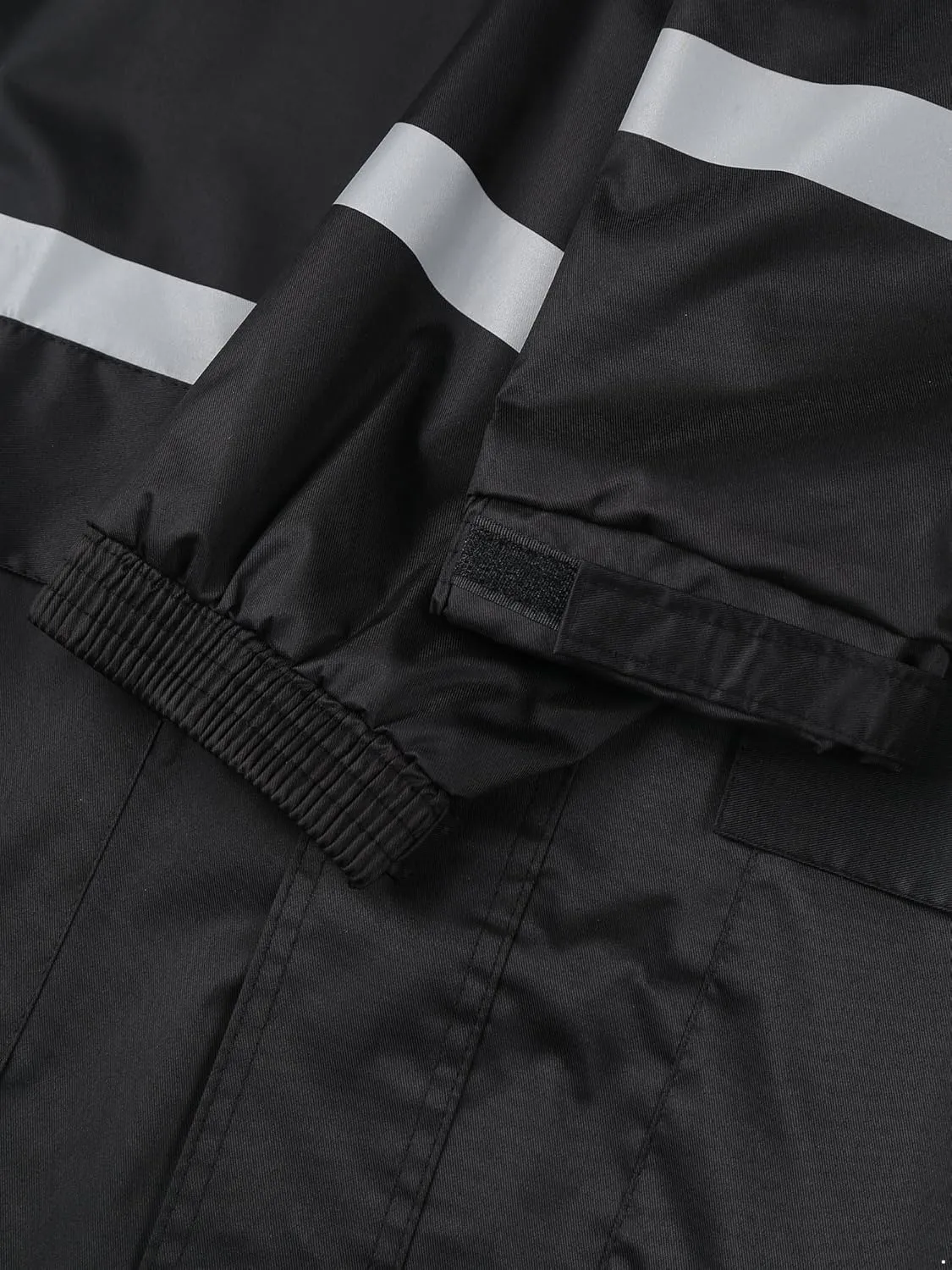 Mens Long Rain Coats Hooded Raincoats Safety Rainwear for Waterproof Work Rain Jacket Poncho