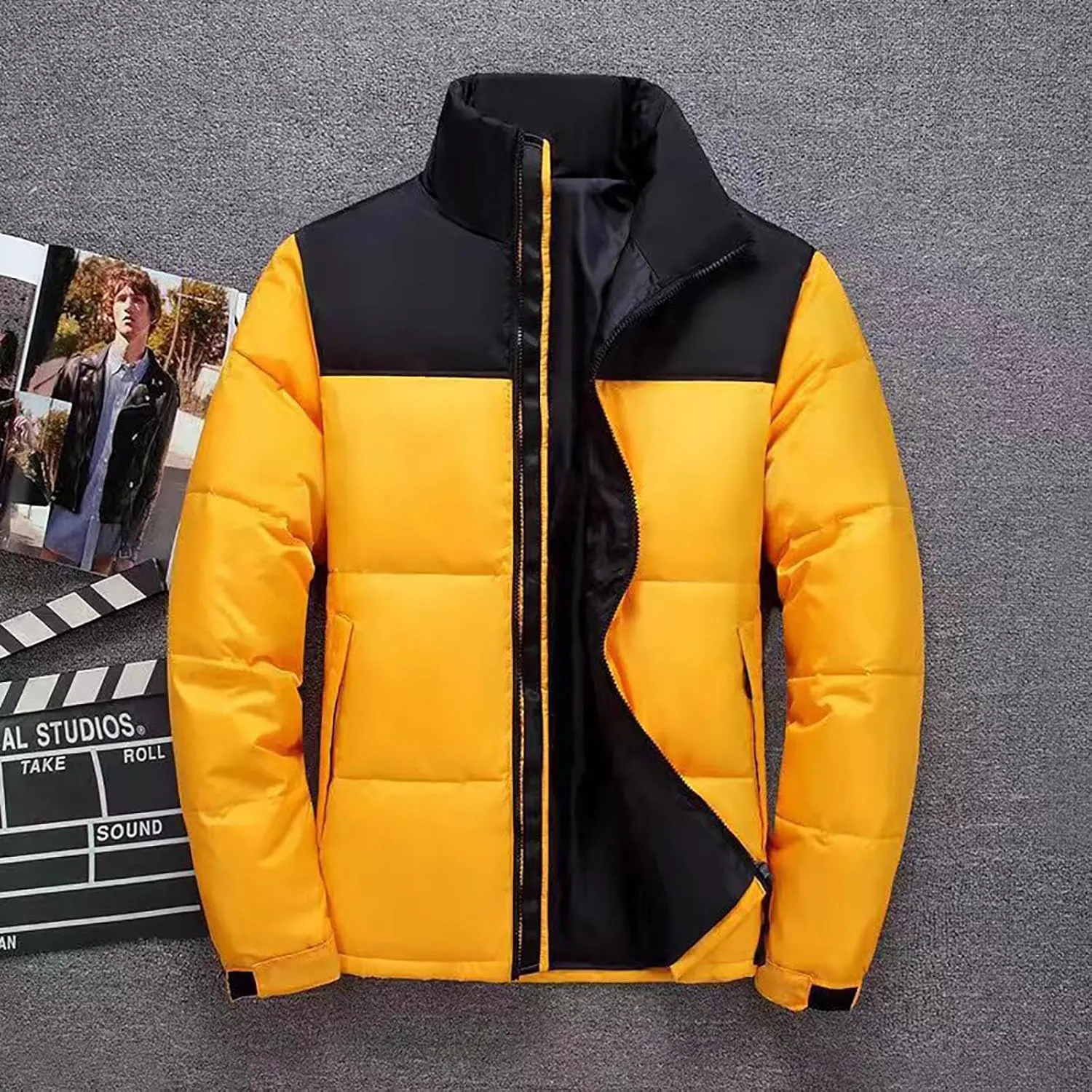 Men's Loose Plus Size Winter Fashionable Daily Retro Casual Warm Hooded Down Jacket Lined Winter Coats Men