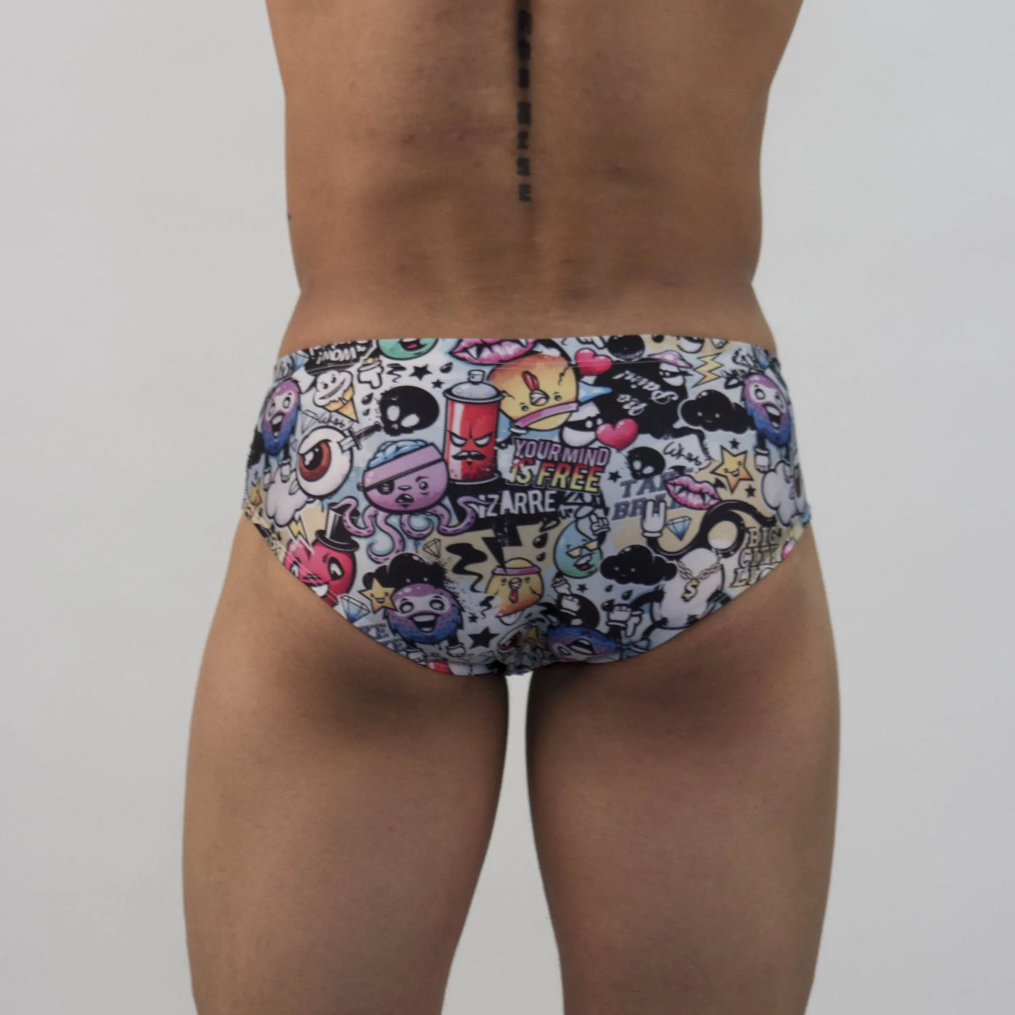 Men's Swim Brief - Cartoon