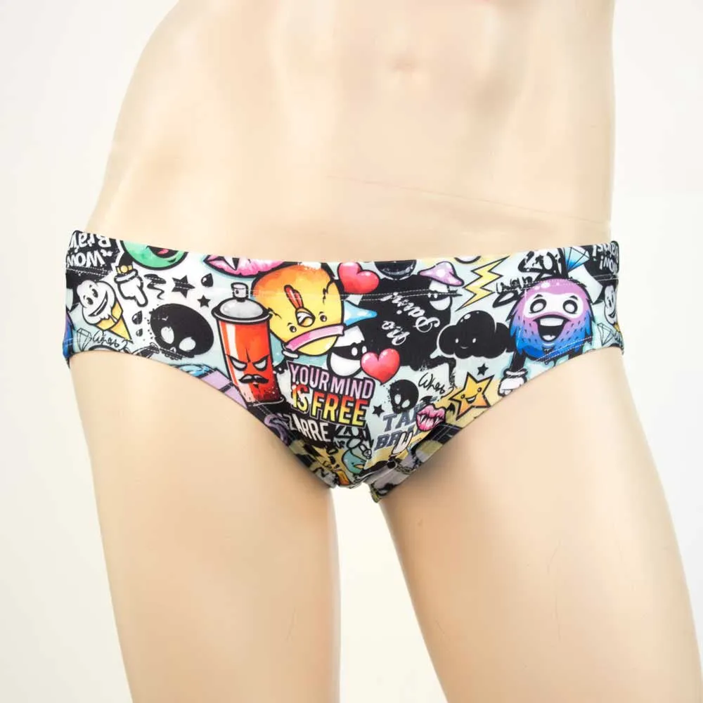 Men's Swim Brief - Cartoon