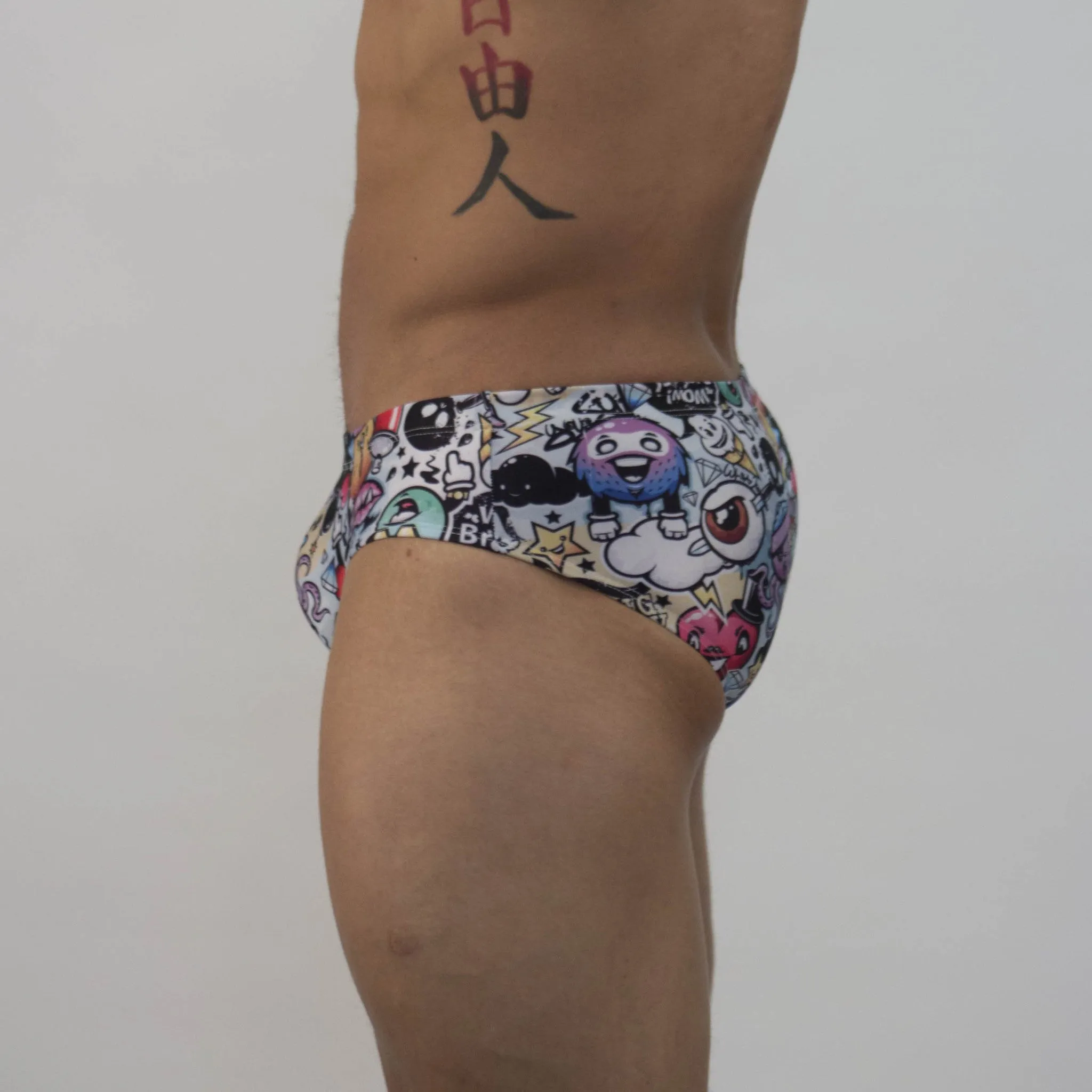 Men's Swim Brief - Cartoon