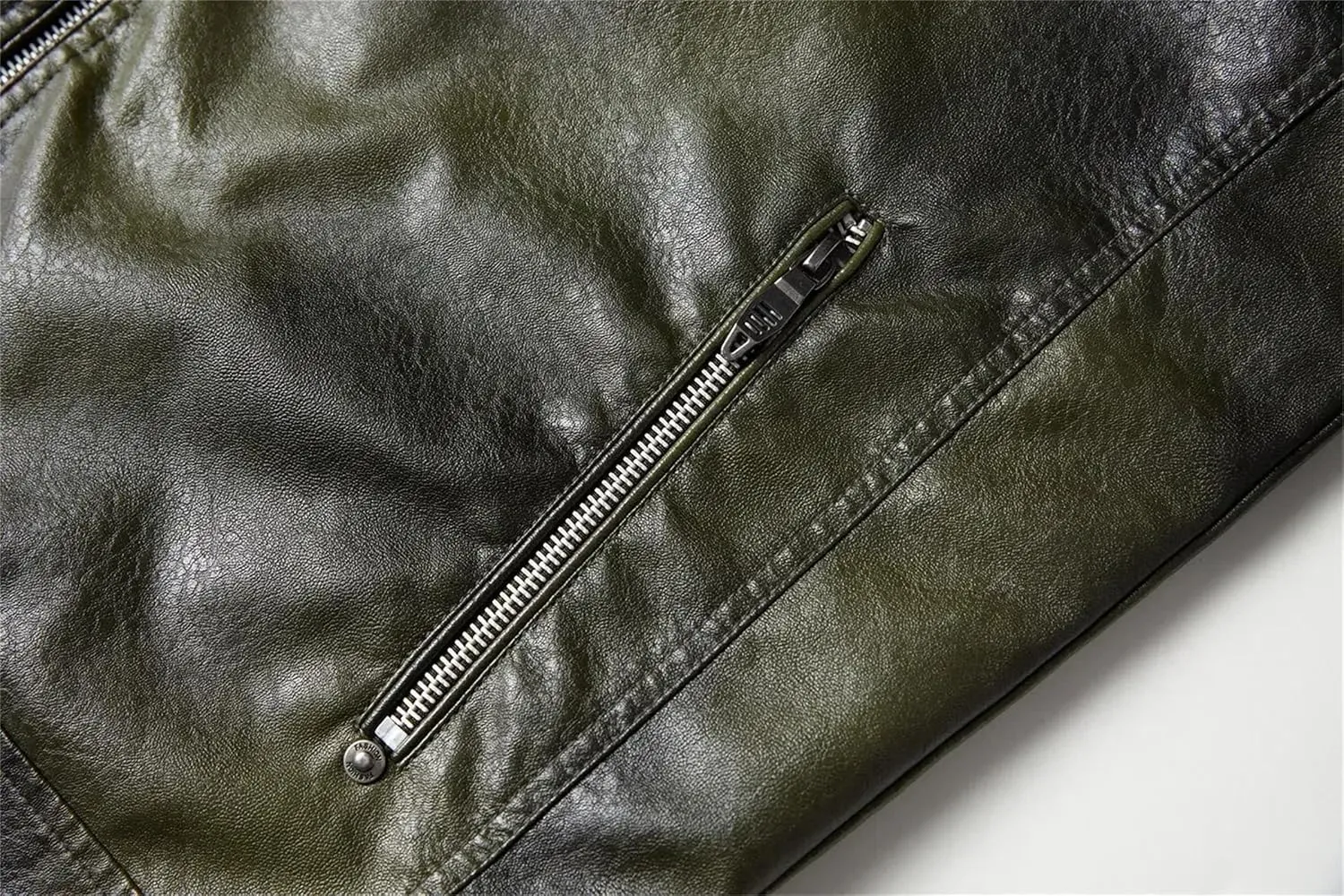 Men's Thermal Lined PU Leather Jacket Winter Motorcycle Coat Plus Solid Lapel Plush Outwear