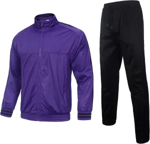 Men's Tracksuits 2 Piece Long Sleeve Athletic Full Zip Sweatsuits Jogging Suits Set