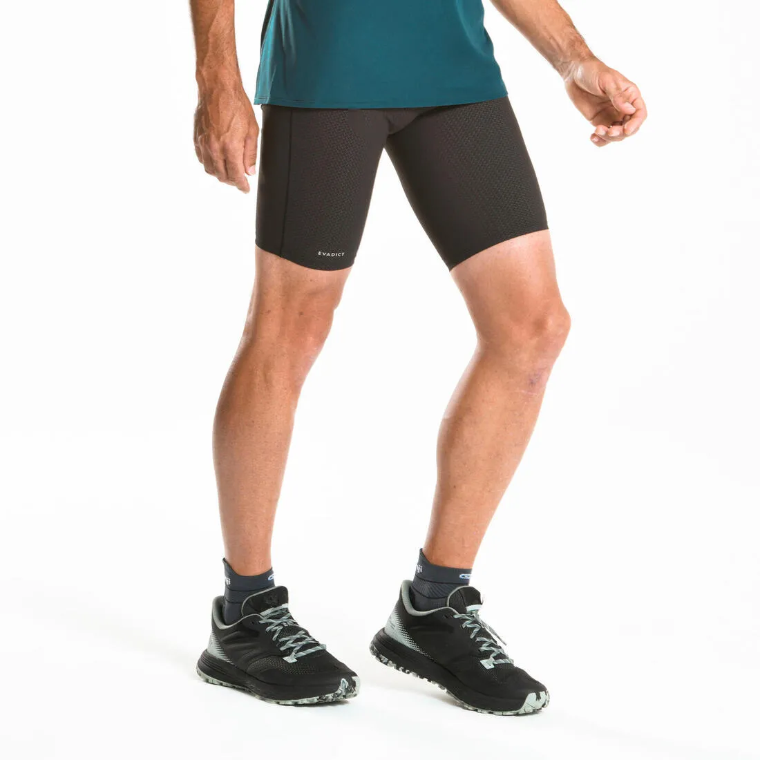 MEN'S TRAIL RUNNING TIGHTS EMBOSS - BLACK/BRONZE