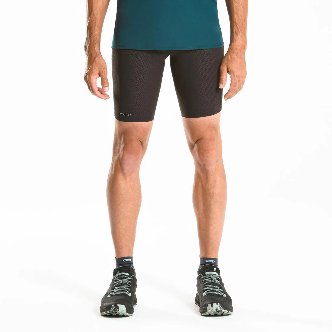 MEN'S TRAIL RUNNING TIGHTS EMBOSS - BLACK/BRONZE